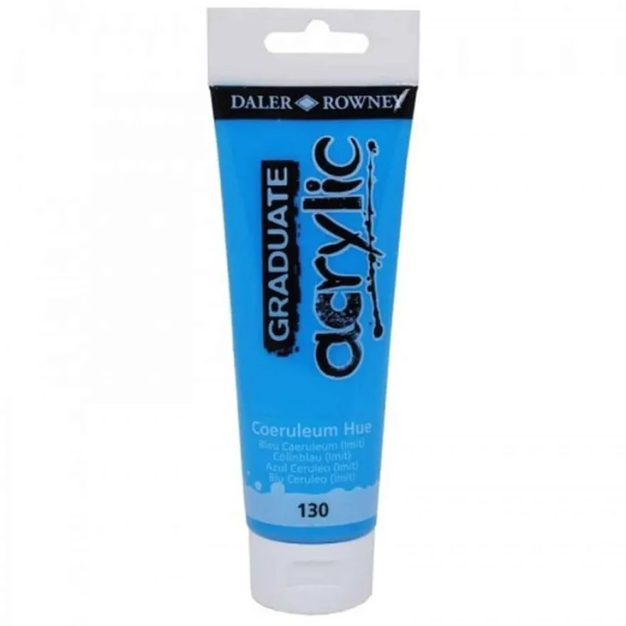 Daler-Rowney Graduate - Peinture acrylique - 120 ml - bleu céruléen
