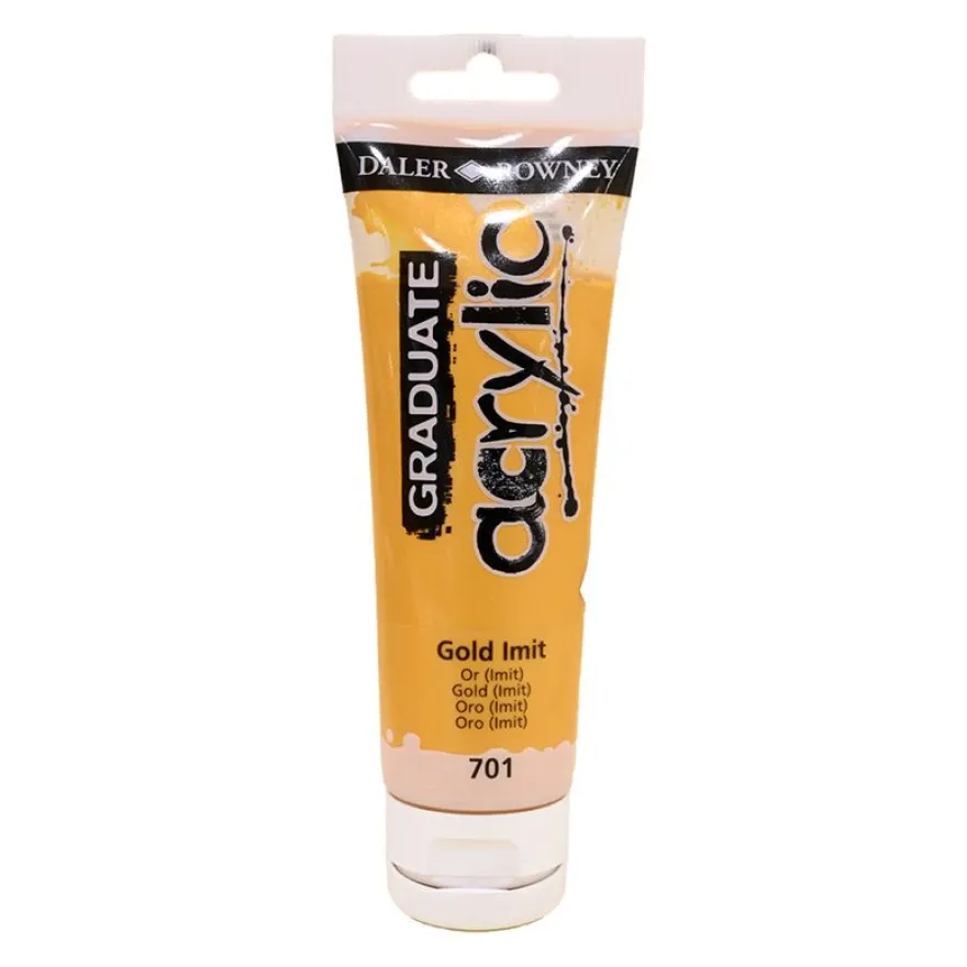 Daler-Rowney Graduate - Peinture acrylique - 120 ml - imitation or