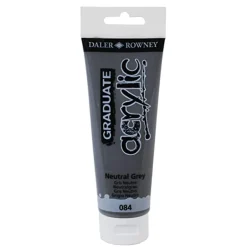 Daler-Rowney Graduate - Peinture acrylique - 120 ml - gris neutre