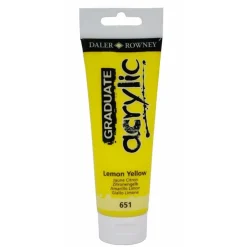 Daler-Rowney Graduate - Peinture acrylique - 120 ml - jaune citron