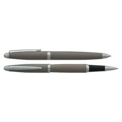 Daniel Hechter Alliance Colours - Parure de stylo à bille et stylo plume - acier gris satiné