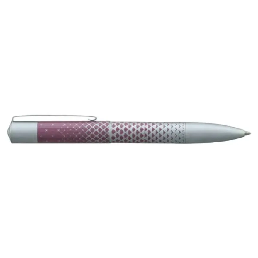 Daniel Hechter Media Escher - Stylo à bille - fond satiné et motifs laqués rose