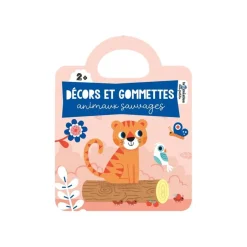 Décors et gommettes - animaux sauvages - Livre d'activités