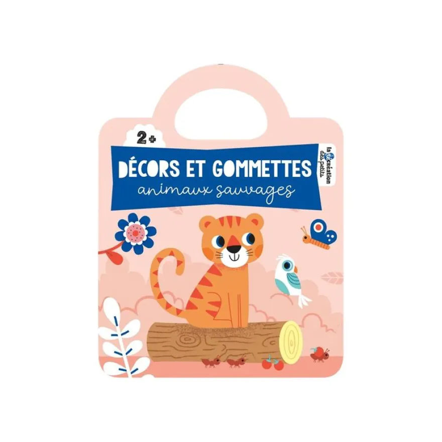 Décors et gommettes - animaux sauvages - Livre d'activités