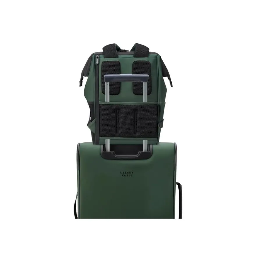 Delsey Turenne Soft - Sac à dos pour ordinateur portable - 385 x 350 x 175 mm - vert