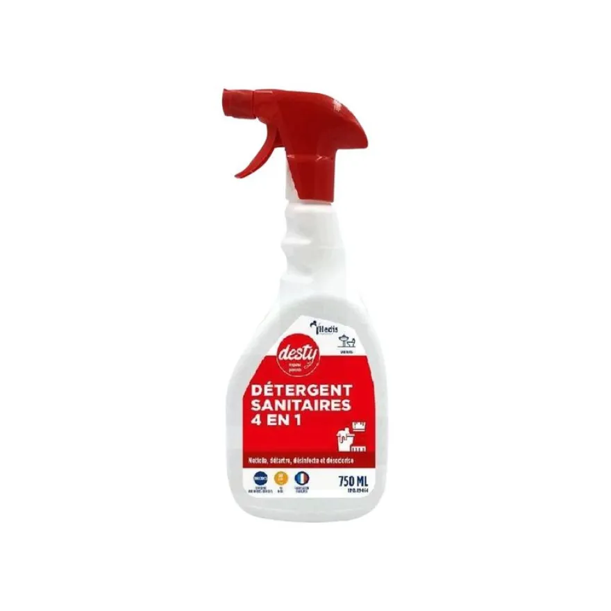 Desty - Détergeant 4 en 1 - vaporisateur 750 ml - notes florales
