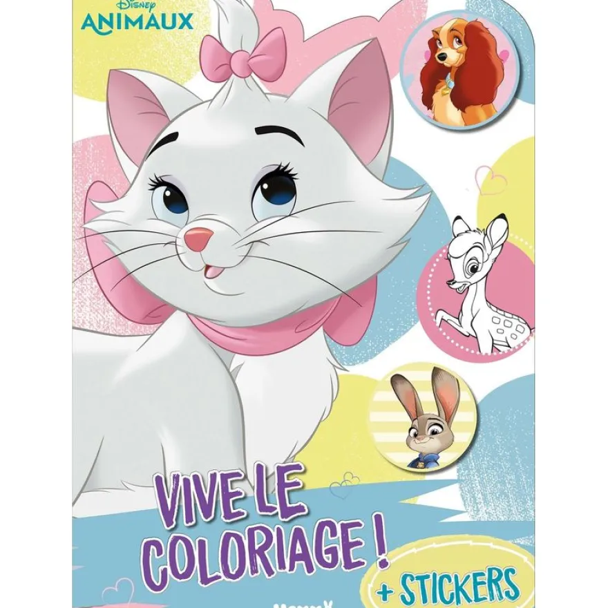 Disney Animaux Vive le coloriage ! Livre de coloriage avec stickers Dès 4 ans