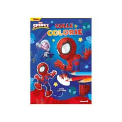 Disney Junior - Marvel Spidey et ses amis extraordinaires - Colle et colorie (Spidey grimpe) - livre de coloriage / d'activités