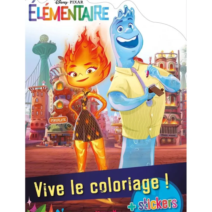 Disney Pixar Élémentaire - Vive le coloriage ! Livre de coloriage avec stickers Dès 4 ans