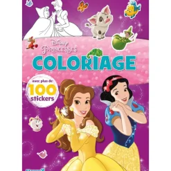 DISNEY PRINCESSES - COLORIAGE AVEC PLUS DE 100 STICKERS (BELLE ET BLANCHE-NEIGE)