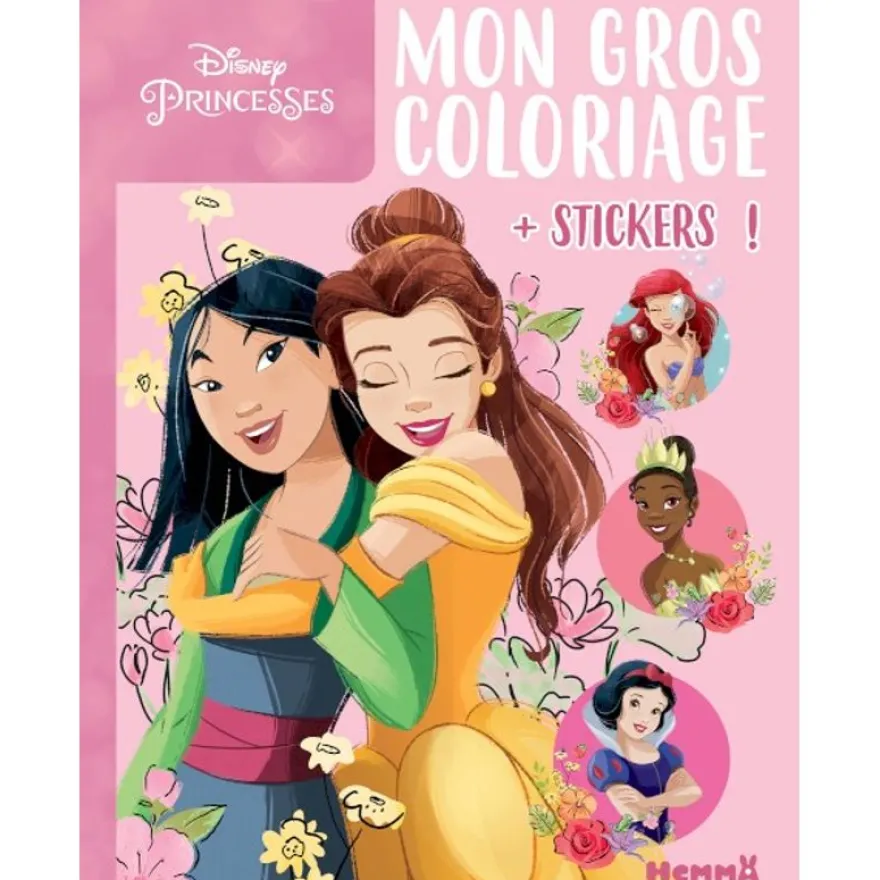 Disney Princesses - Mon gros coloriage + stickers! - Mulan et Belle