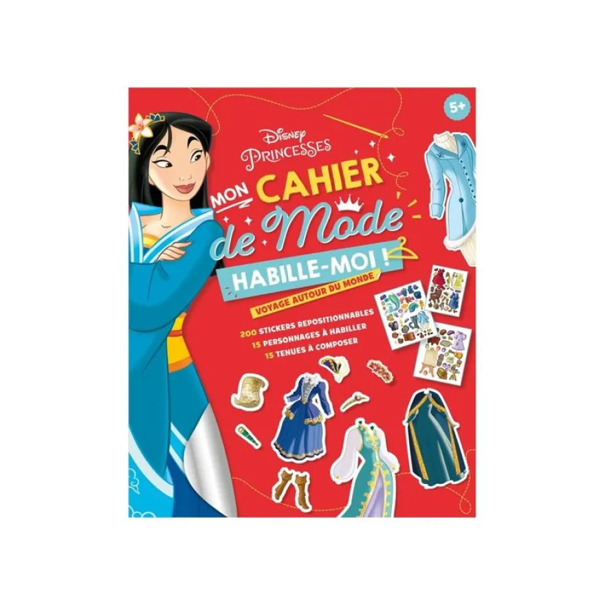 Disney Princesses Habille-moi ! - Voyage autour du monde - livre d'activités