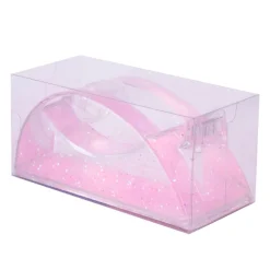 Distributeur de ruban rose pailleté - base stable 325 g - lame métallique - compatible rouleaux 19×33 mm
