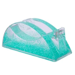 Distributeur de ruban vert pailleté - base stable 325 g - lame métallique - compatible rubans 19×33 mm