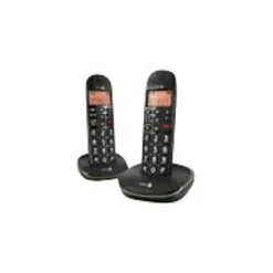 Doro PhoneEasy 100W Duo - téléphone sans fil + combiné supplémentaire - noir