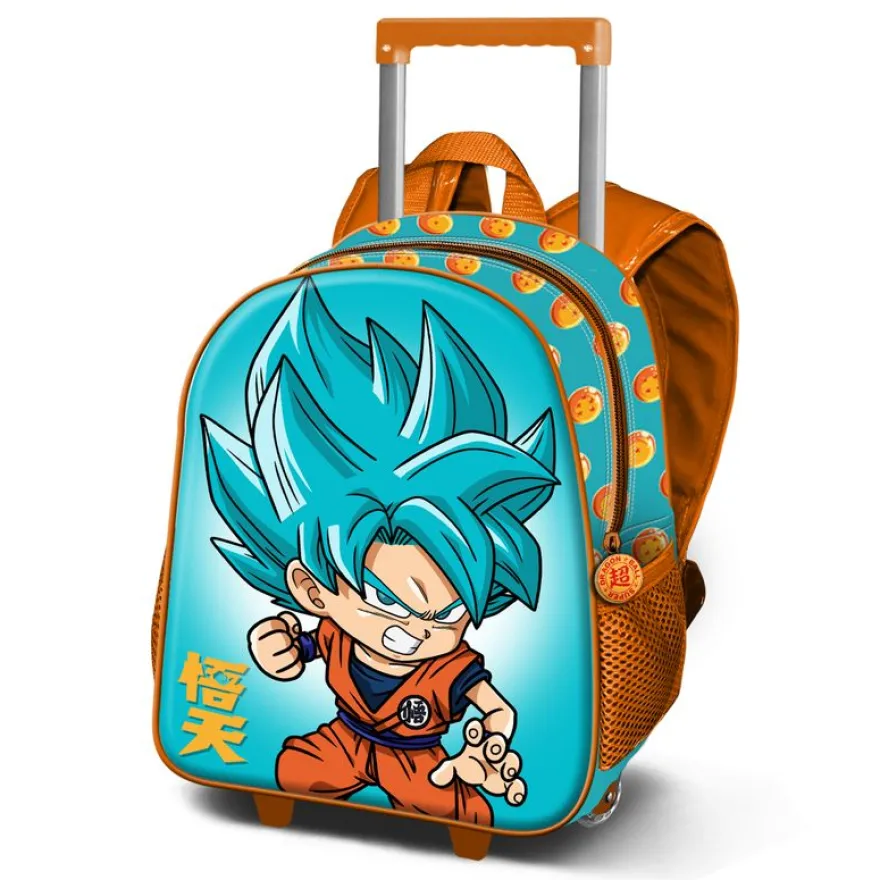 Dragon Ball Blue - Sac à dos à roulettes 3D - 1 compartiment - Karactermania