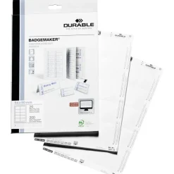 Durable - 200 Cartes prédécoupées pour badges 54 x 90 mm
