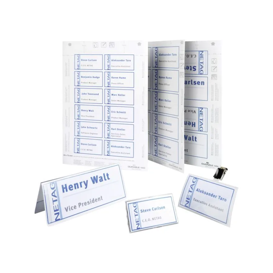 Durable - 200 Cartes prédécoupées pour badges 54 x 90 mm