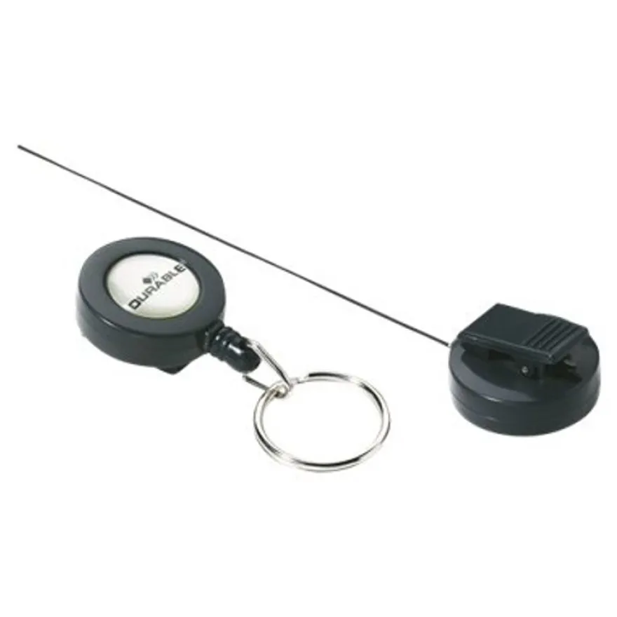 Durable - 10 Enrouleurs de badge - anneau métallique