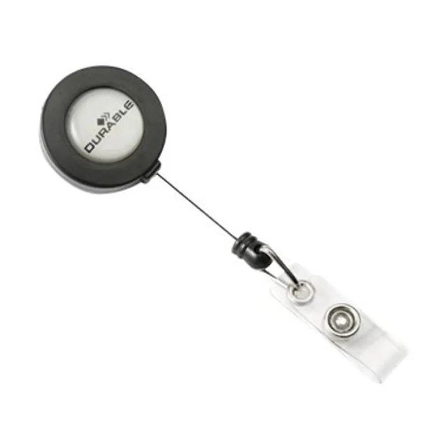 Durable - 10 Enrouleurs de badge - bouton pression