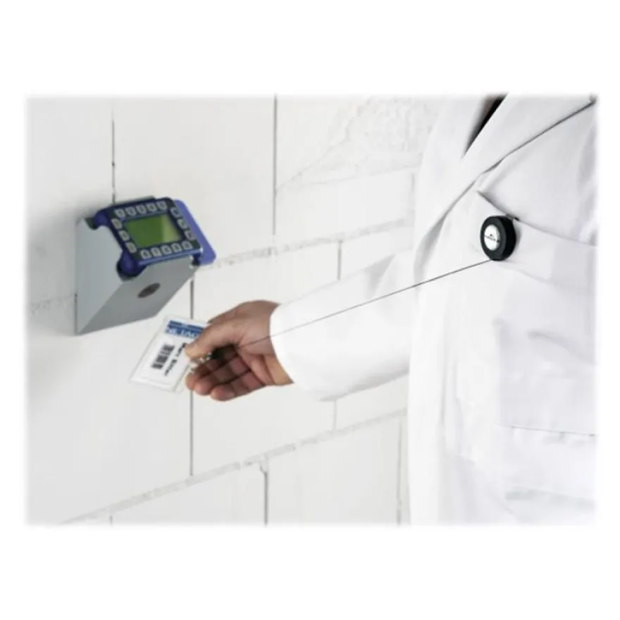 Durable - 10 Enrouleurs de badge - bouton pression