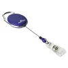 Durable - 10 Enrouleurs de badge - bouton pression clip - bleu