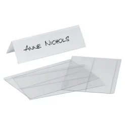 Durable - 10 Porte-noms PVC pliables - 12,2 x 21 cm
