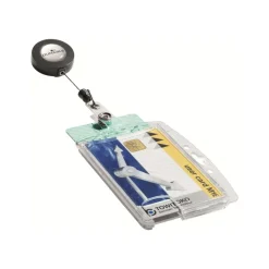 Durable - 10 Portes badge de nom avec enrouleur - 54 x 85 mm - 2 cartes