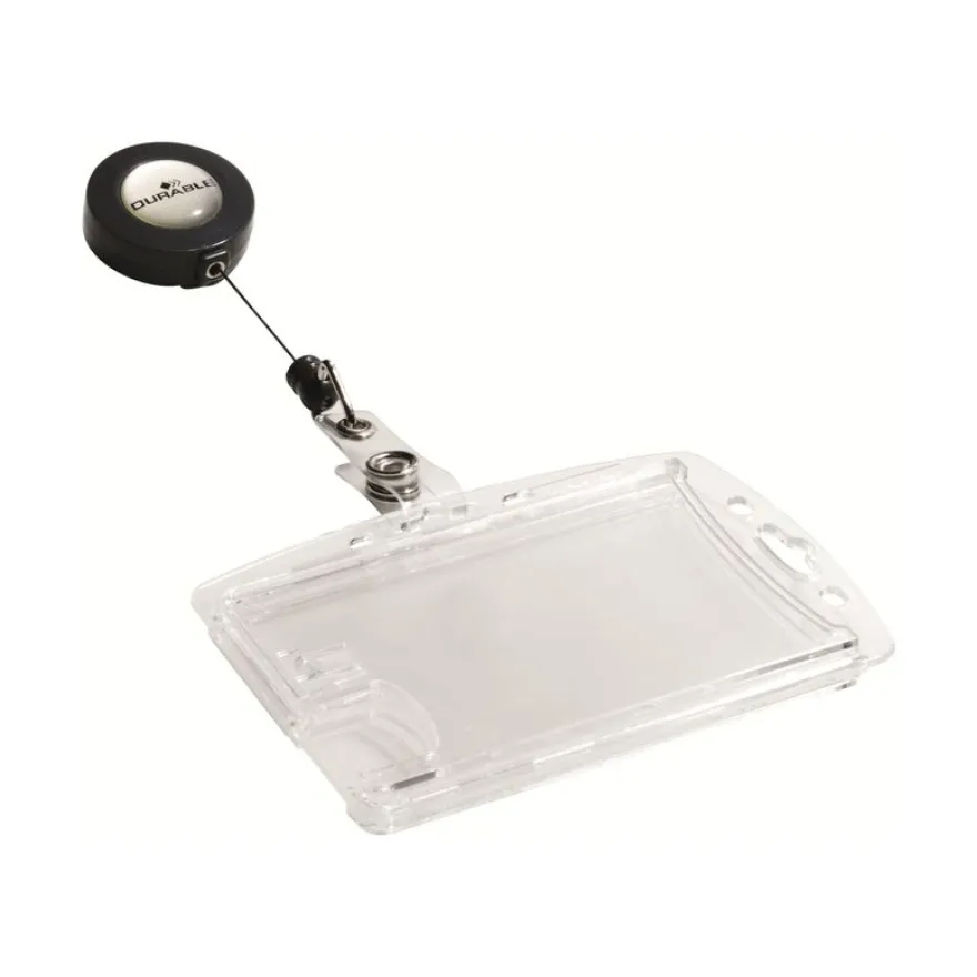 Durable - 10 Portes badge de nom avec enrouleur - 54 x 85 mm - 2 cartes