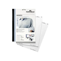 Durable - 240 Étiquettes adhésives pour badges textiles - blanc - 40 x 75 mm