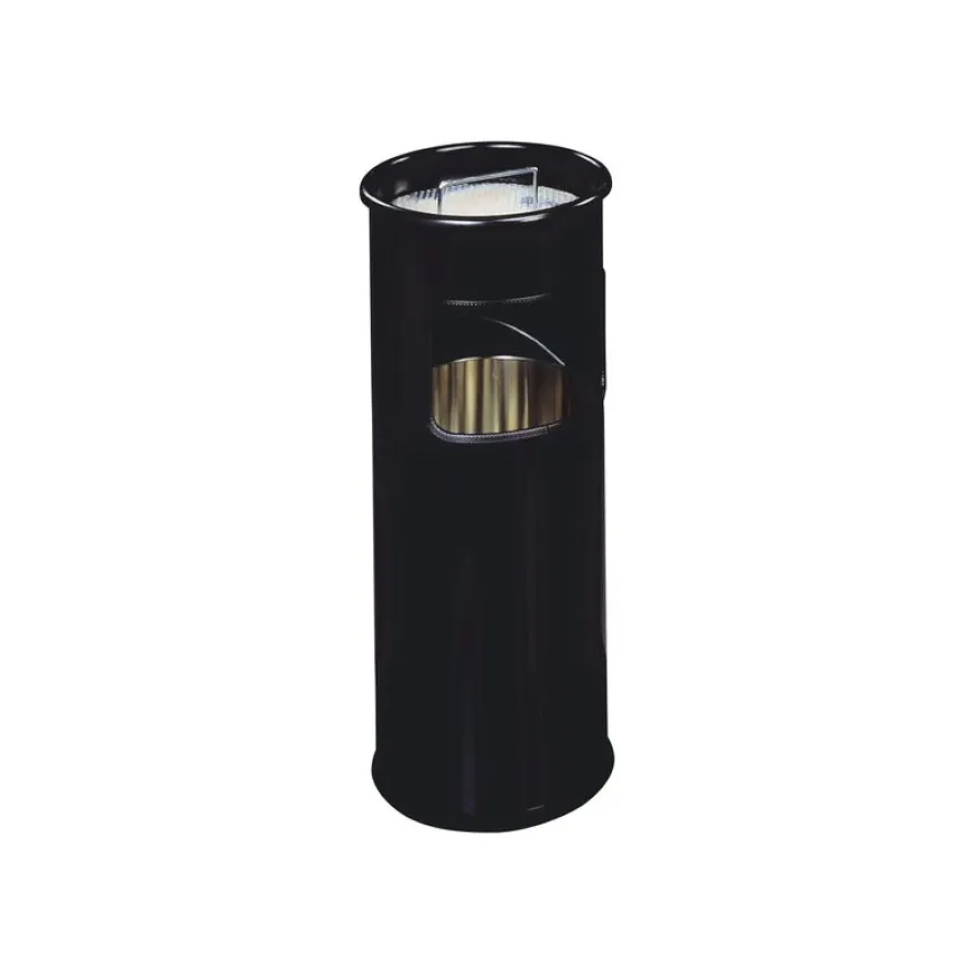 Durable - Corbeille à papier 17L + cendrier sable - noir