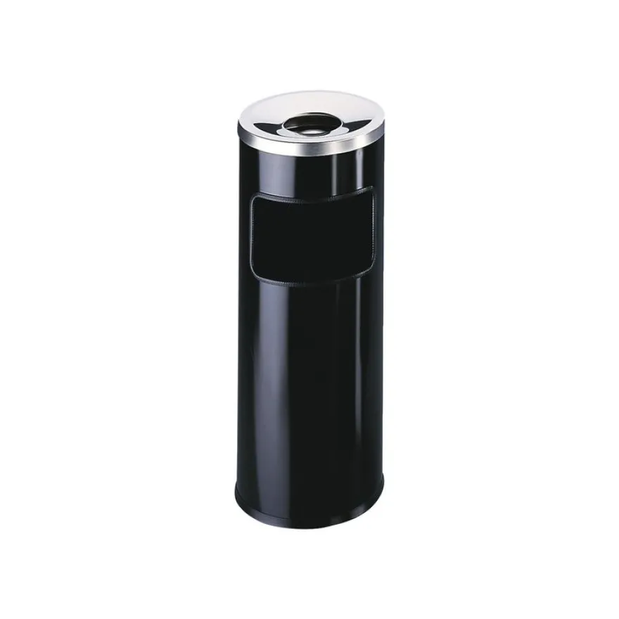 Durable - Corbeille à papier 17L + cendrier avec étouffoir - noir