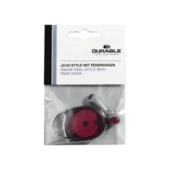 Durable - Enrouleur de badge rouge - 60 cm