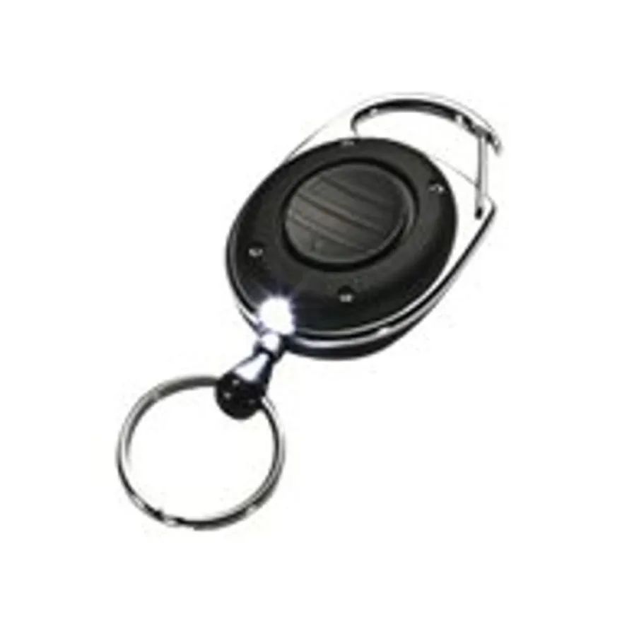 Durable - Enrouleur de badge noir avec LED