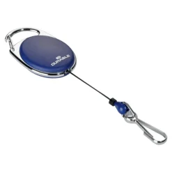 Durable - Enrouleur mousqueton de badge - bleu