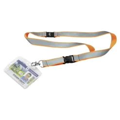 Durable - Lacet textile pour badge - système anti-étranglement - orange