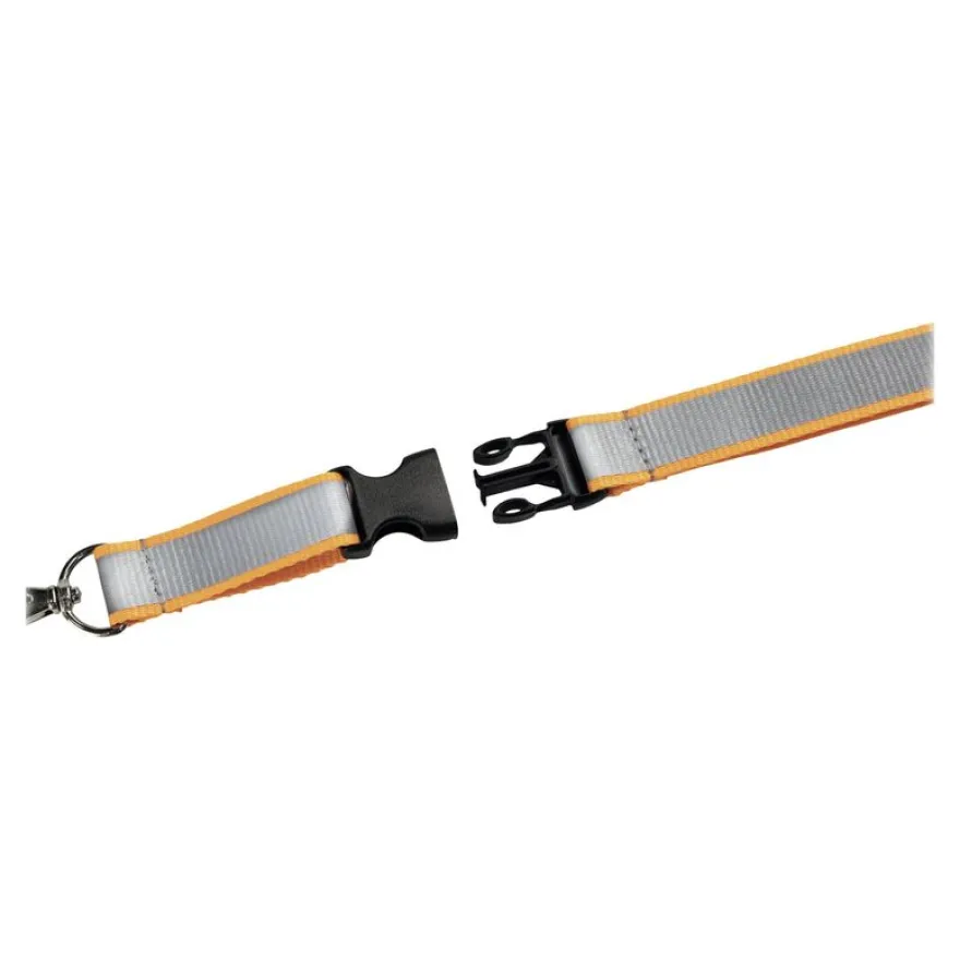 Durable - Lacet textile pour badge - système anti-étranglement - orange