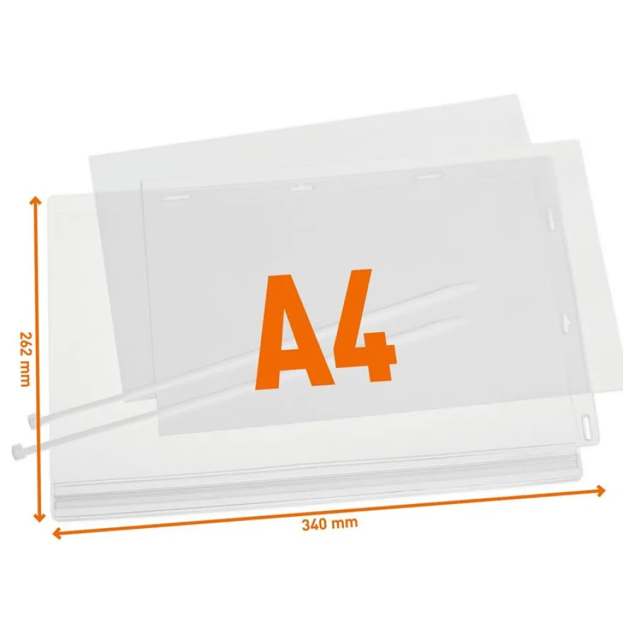 Durable - Pochette d'affichage étanche A4 - fixation avec serre-câble - sachet de 1 pièce