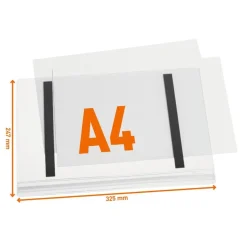 Durable - Pochette d'affichage étanche - fixation magnétique - A4 - transparente