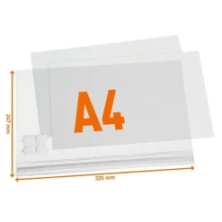 Durable - Pochette d'affichage étanche - fixation adhésive - A4 - transparente