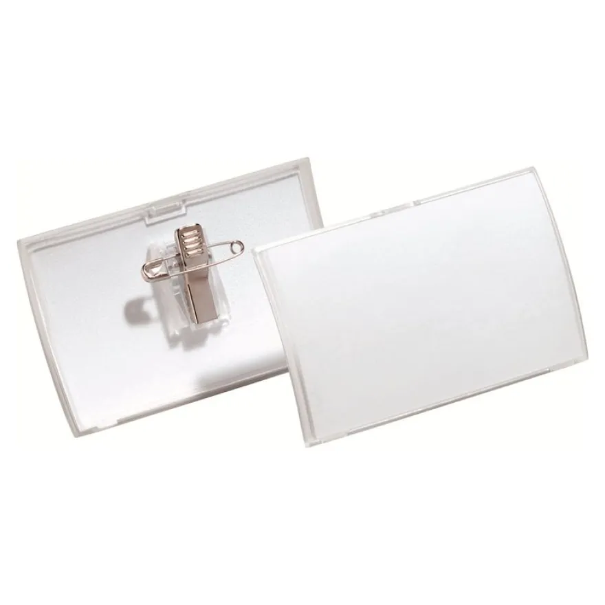 Durable Clickfold - 25 Portes badge pliables à épingler - 54 x 90 mm