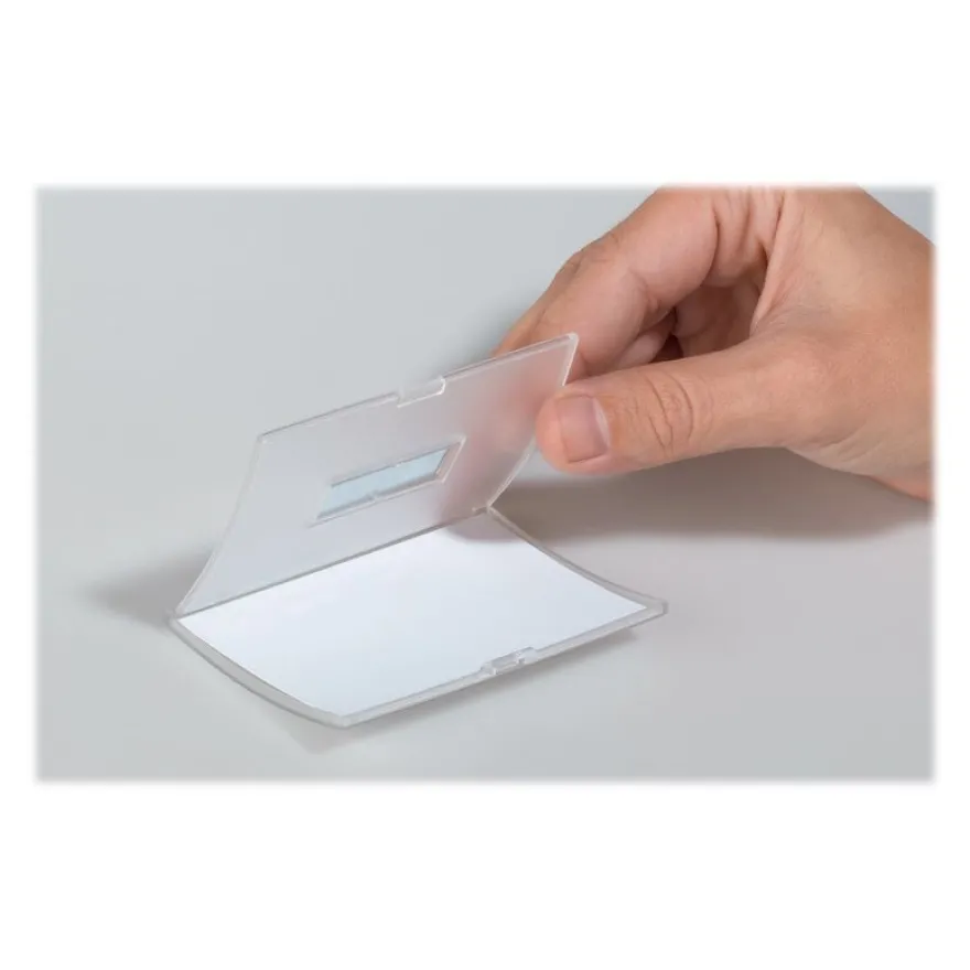 Durable Clickfold - 10 Portes badge pliables avec aimant - 40 x 75 mm