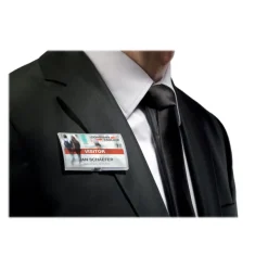 Durable Clickfold - 10 Portes badge pliables avec aimant - 40 x 75 mm