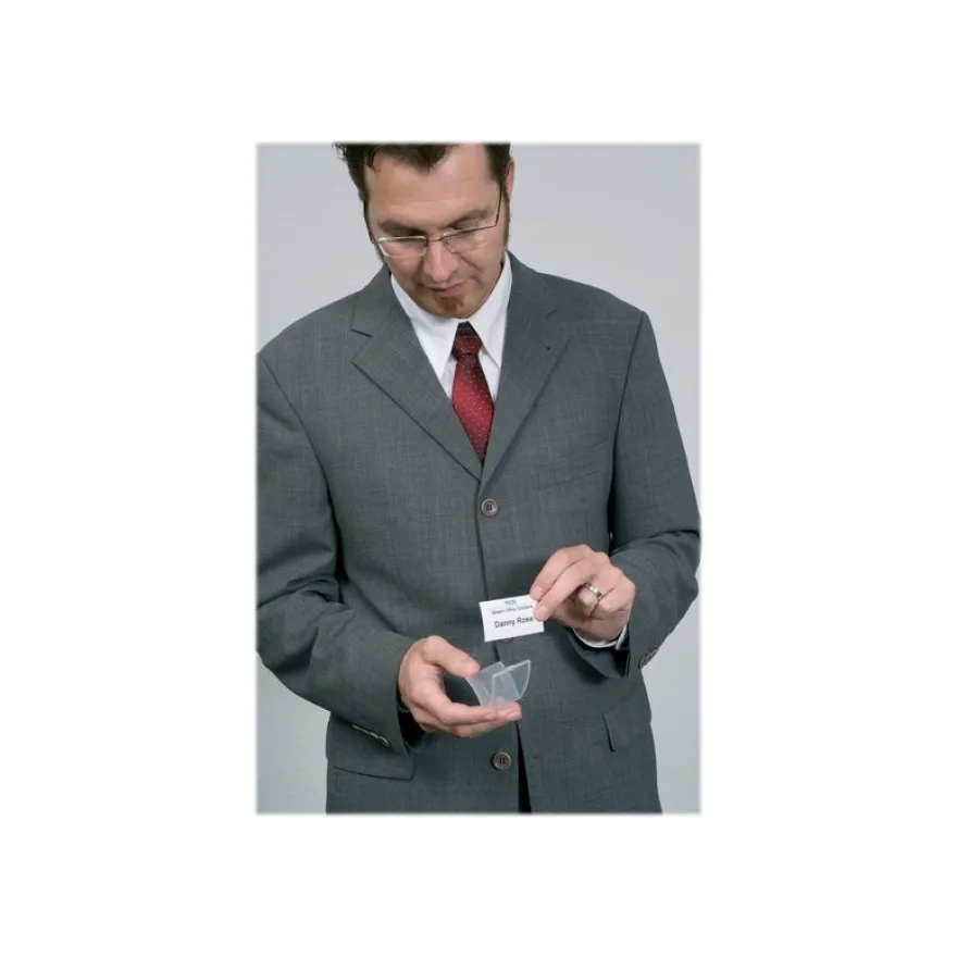 Durable Clickfold - 10 Portes badge pliables avec aimant - 40 x 75 mm