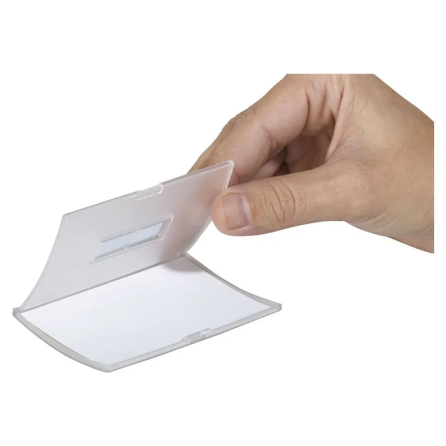 Durable Clickfold - 10 Portes badge pliables avec aimant - 54 x 90 mm