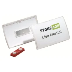 Durable Clickfold - 10 Portes badge pliables avec aimant - 54 x 90 mm