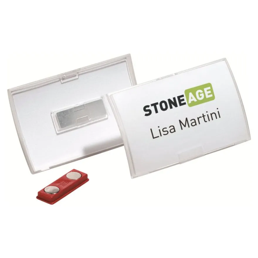 Durable Clickfold - 10 Portes badge pliables avec aimant - 54 x 90 mm