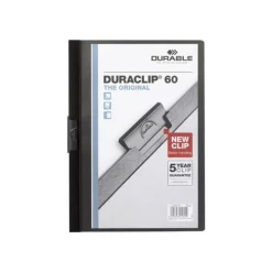 Durable Duraclip 60 - 5 Chemises à clip - A4 - noir