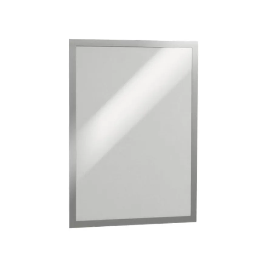Durable Duraframe - 2 Cadres d'affichage adhésif repositionnable - A3 - argent