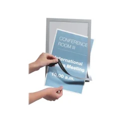 Durable Duraframe - Cadre d'affichage adhésif repositionnable - A4 - argent